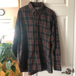 LL Bean plaid flannel